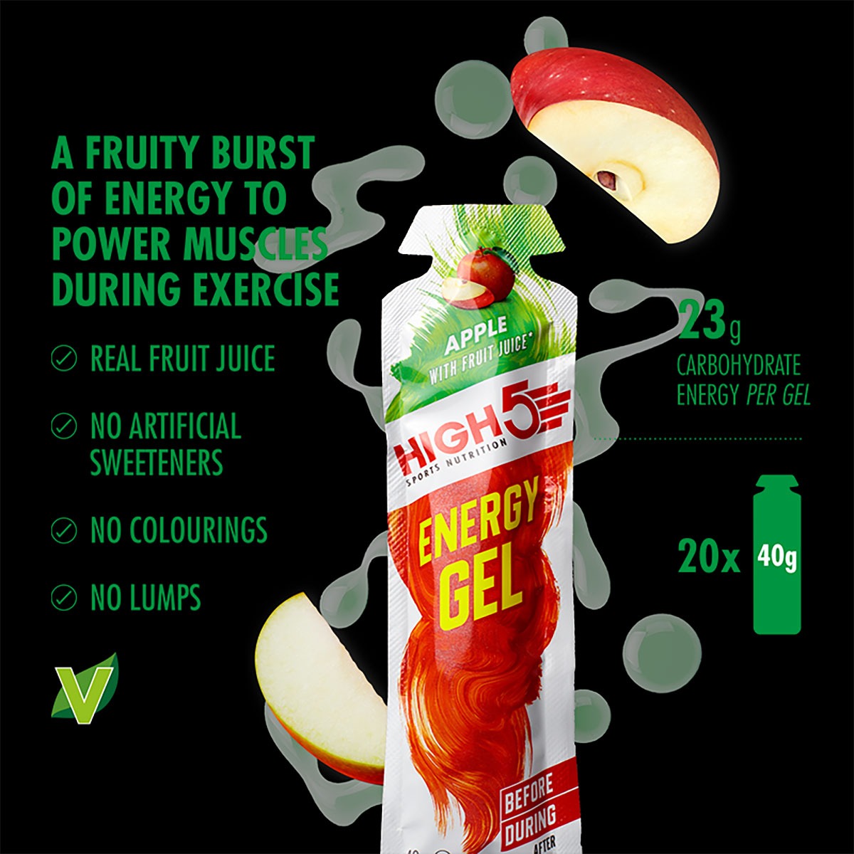 HIGH5 Energy Gel (40G Apple) - Image 2