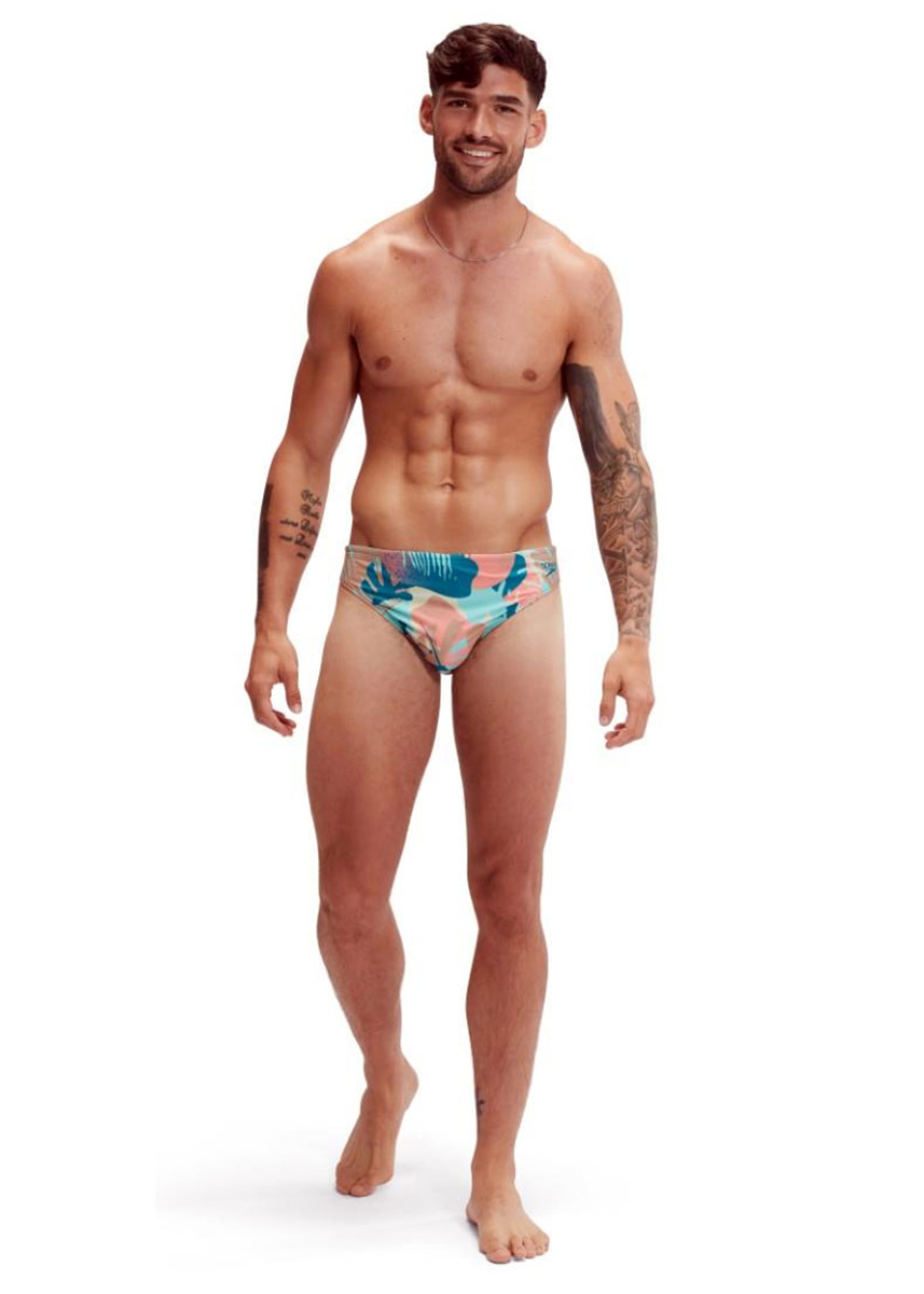 Speedo Mens 5 cm Escape Brief - Peacock / Coral / Tan / Blue / Taupe - Image 11