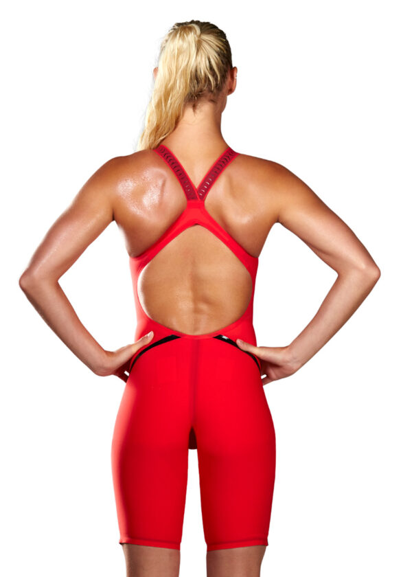 Speedo LZR Racer X Openback Kneeskin – Red / Black