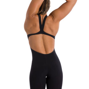 Speedo Fastskin LZR Pure Valor Openback Kneeskin – Black