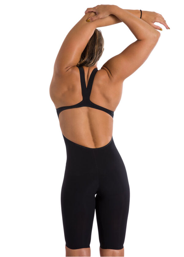 Speedo Fastskin LZR Pure Valor Openback Kneeskin – Black