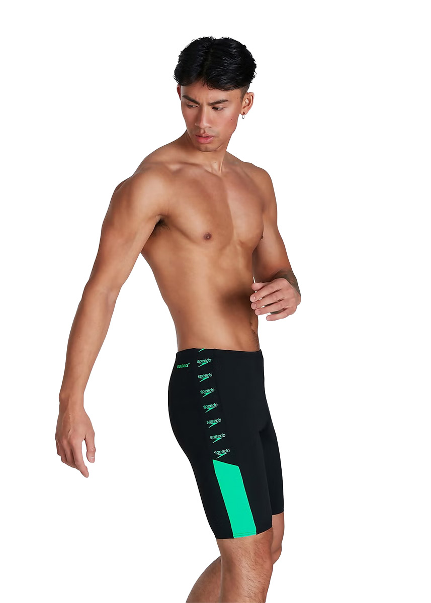 Speedo Boom Logo Splice Jammer - Black/ Fake Green - Image 8