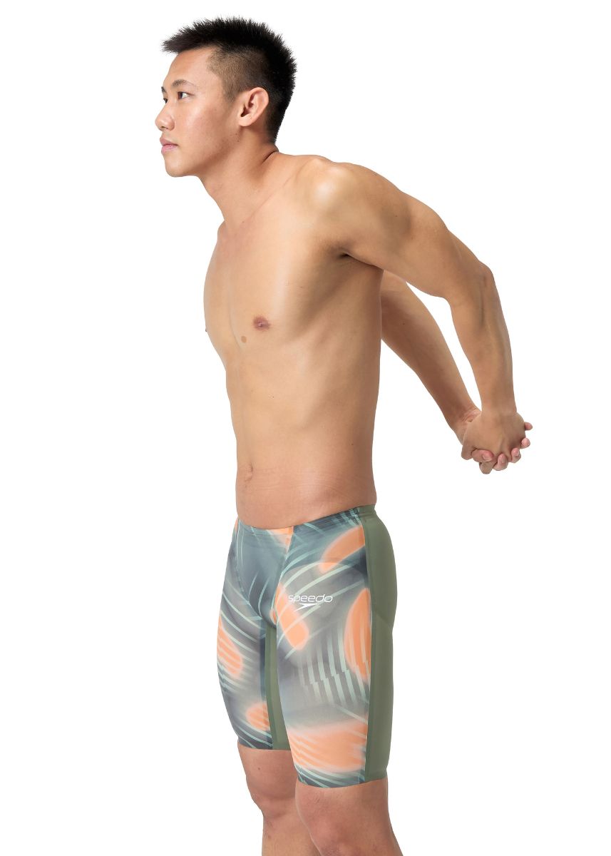 Speedo Fastskin LZR Pure Valor 2.0 Jammer - Country Green / Nectarine - Image 2