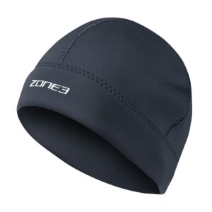Zone3 Active-Flex Swim Beanie - Grey / Orange