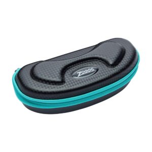Zoggs Elite Goggle Case - Black / Turquoise