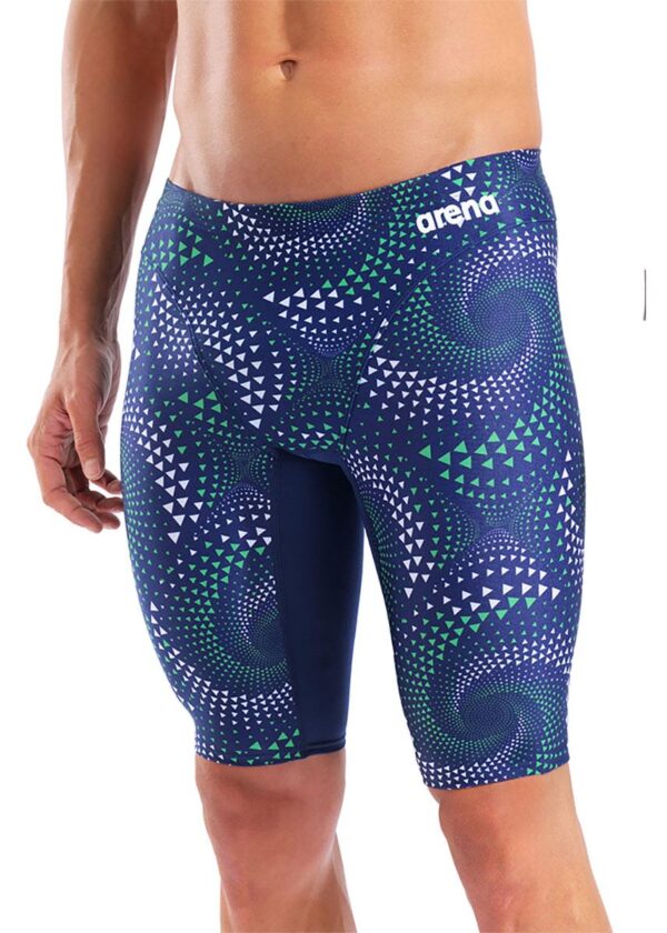Arena Fireflow Swim Jammer - Navy Blue / Green