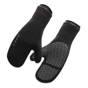 Zone3 Thermo-Tech Swim Mitts - Black / Silver / Red-0