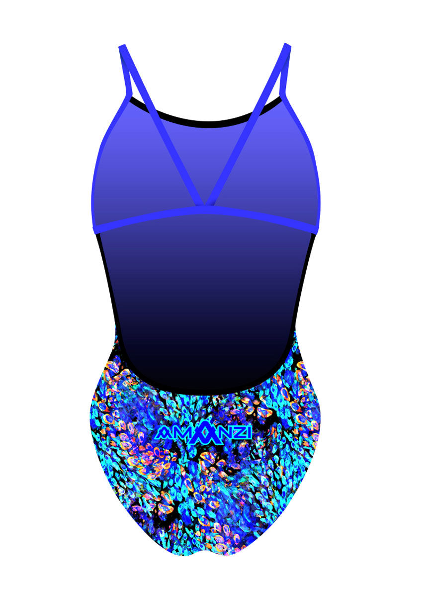 AMANZI Women's Peacock Parade Pro Back Swimsuit - Image 14
