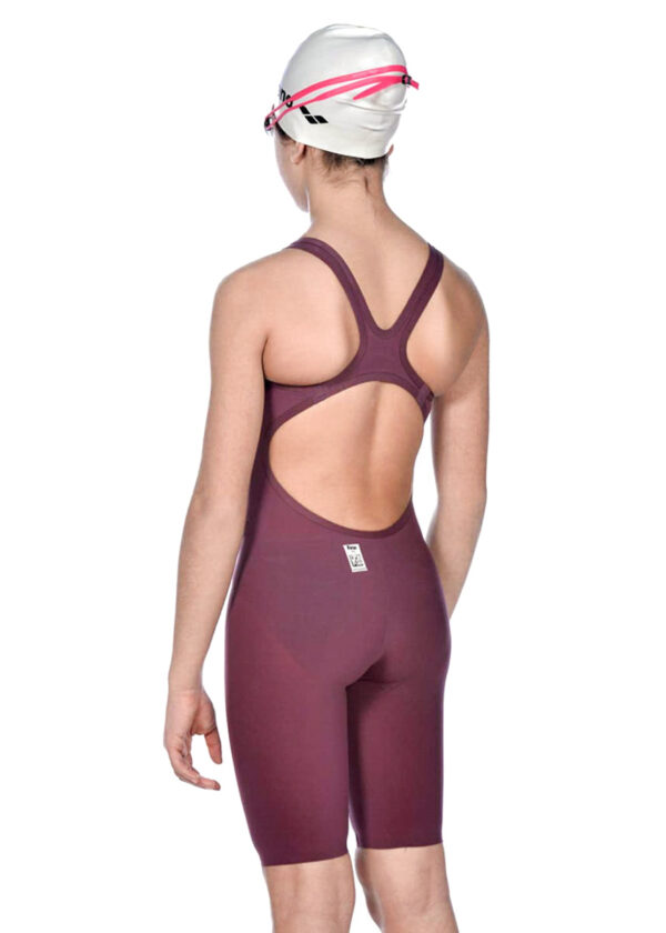 Arena Powerskin R-Evo One Junior Kneeskin – Red Wine / Turquoise