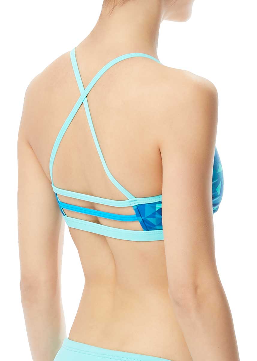 TYR Girl's Optic Trinity Top - Teal/Multi - Image 5