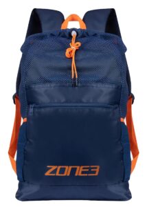 Zone3 Large Mesh Training 19L Backpack - Navy Blue / Orange