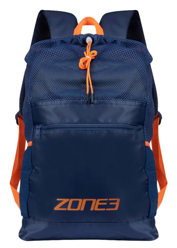 Zone3 Large Mesh Training 19L Backpack - Navy Blue / Orange-0