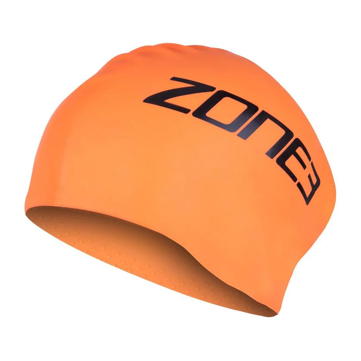 Zone3 Long Hair Swim Cap - Hi-Viz Orange-0