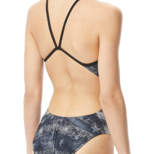 TYR American Dream Cutoutfit Swimsuit – Black/Grey