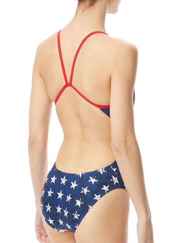 TYR Star Spangled Cutoutfit Swimsuit – Red/White/Blue