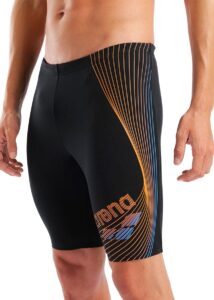 Arena Men's Design Swim Jammer - Black / Orange / Turquoise