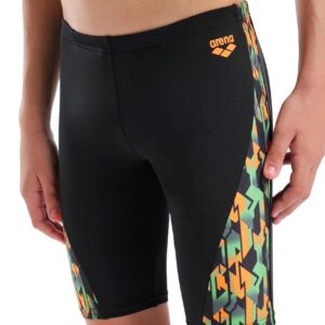 Arena Boys Print Jammer Black / Orange / Multi