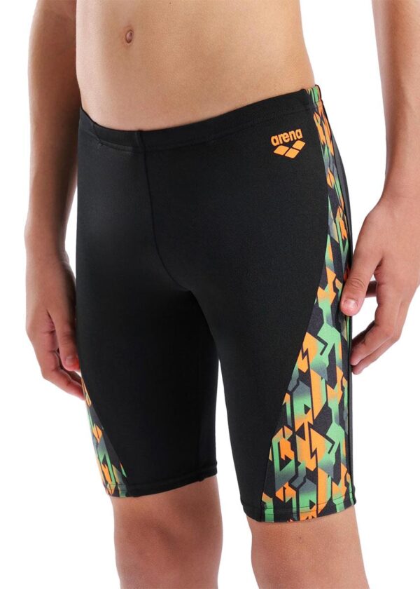Arena Boys Print Jammer Black / Orange / Multi