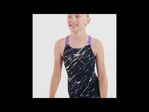 Speedo Fastskin Junior Endurance+ Kneeskin - True Navy/ Miami Lilac/ Spritz - Image 2