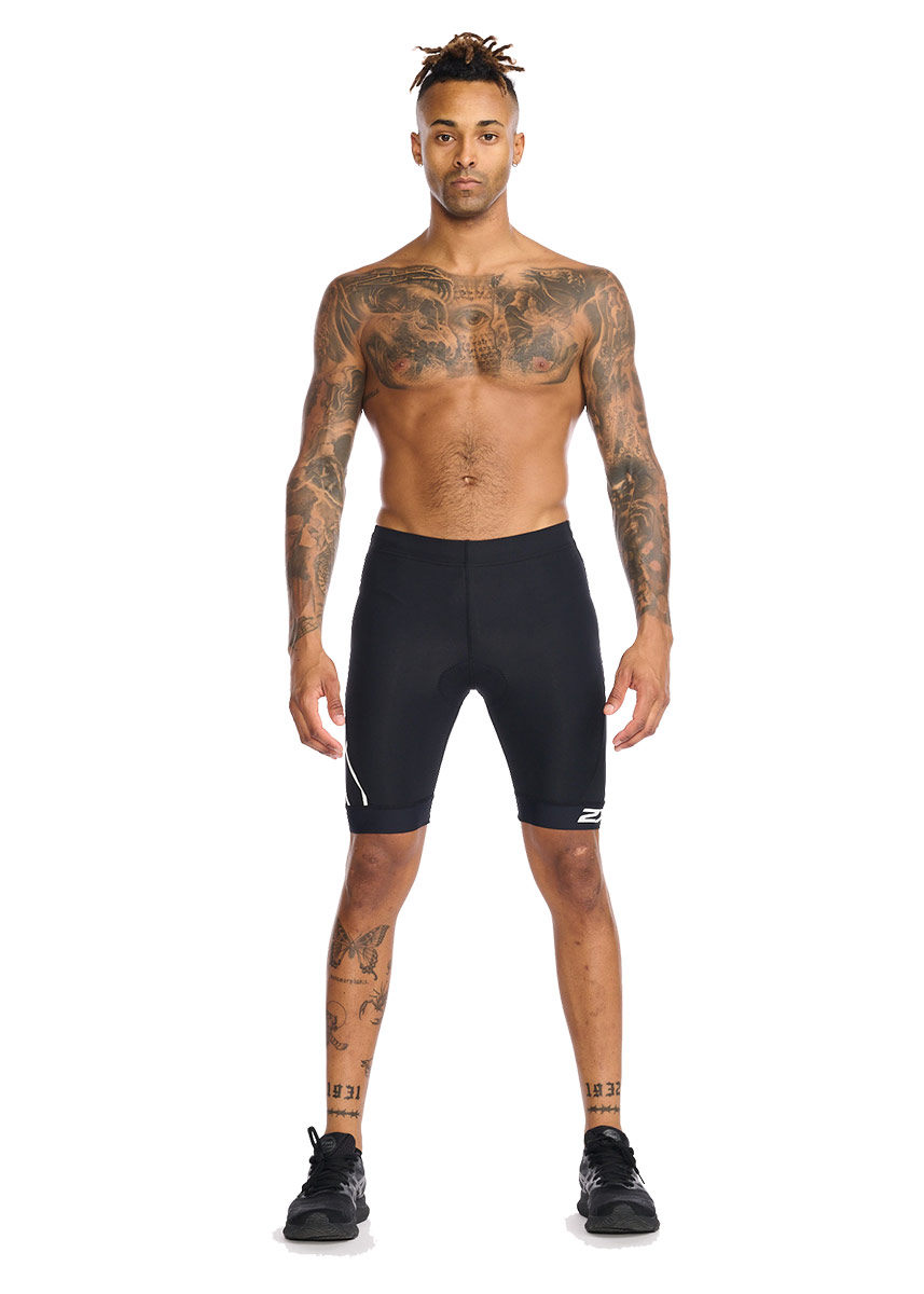 2XU Men's Core Tri Short - Black/ White - Image 2