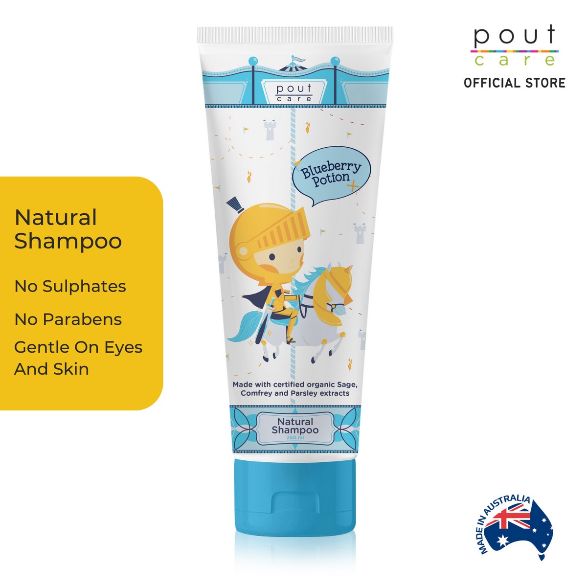 Pout Care Blueberry Potion Natural Shampoo - 250 ml - Image 2