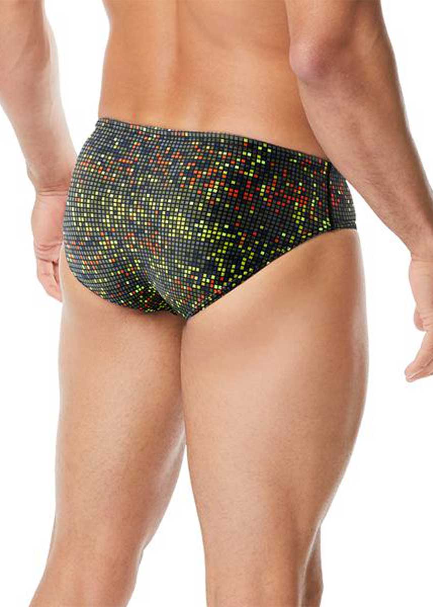 TYR Men's Atomic Racer Brief - Black/Multi - Image 5