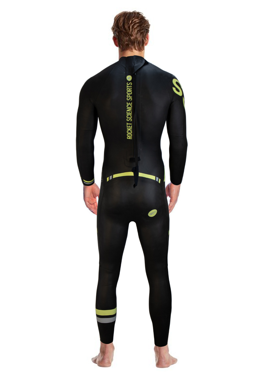 Rocket Science Sports Men's Basics Wetsuit- Black / Yellow - Image 17