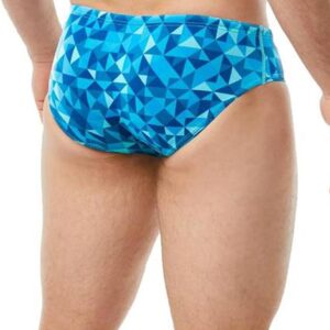 TYR Men’s Optic Racer Brief – Teal/Multi
