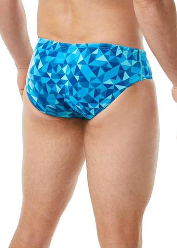 TYR Men’s Optic Racer Brief – Teal/Multi