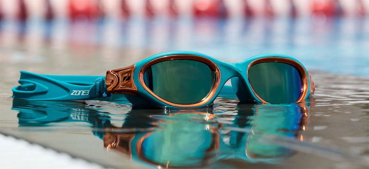 Zone3 Venator-X Swim Polarised Goggles - Teal / Cream / Copper - Image 3