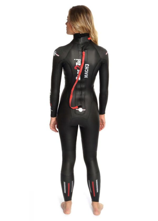 Dare2Tri Womens MACH3 S.7 Wetsuit – Black / Red