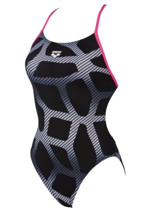 Arena Spider Swimsuit - Black / Rose