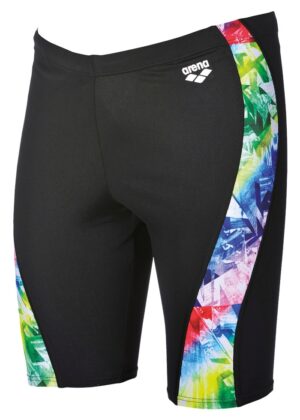 Arena Mens Glitch Panel Jammer - Black / Multicolour