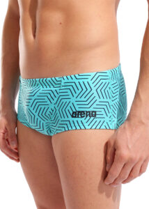 Arena Allover Low Waist Shorts - Black / Water Maze