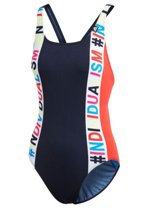 Adidas Girl's Individualism Swimsuit - Navy/Red