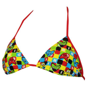 Diana Twin Tri Swim Bikini Top - Multi / Red