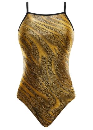 The Finals Girls Slither Foil Swimsuit - Gold