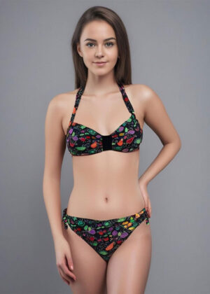 Arena Womens Little Fruit Neckholder Swim Bikini - Black