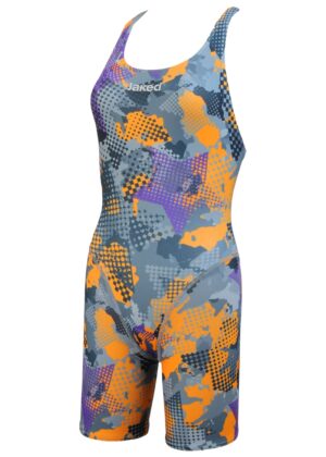 Jaked Womens Teknocamou Full Body Kneesuit Open Back - Purple