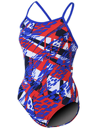 Dolfin Girls Zephyr Swimsuit - Red / White / Blue